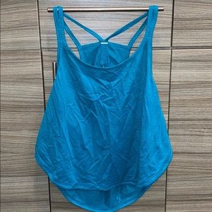 Teal Lululemon On The Run Singlet